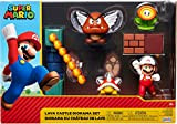 Nintendo Super Mario 5er Figuren Set Lava Castle Diorama, 6,5 cm