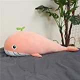 Njbfjhnn 65-120cm Super Soft Plush Toy Sea Animal Big Blue Whale Soft Toy Stuffed Animal Children's Birthday Gift Pink 120cm