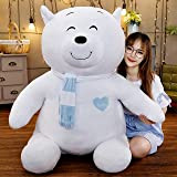 Njbfjhnn Big Size Kawaii Polar Bear Plush Toy Soft Cartoon Animal Teddy Bear Stuffed Doll Baby Accompany Doll Girlfriend Birthday ...