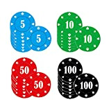NN/A Set di Patatine da Poker,Yiyifor 100pcs Fiches da Poker Fiches di Plastica Chip di Bingo Chip di Gioco Colorato ...