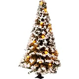 Noch 22120 Iluminated Albero di Natale innevato, con 20 LED, 8 cm di Altezza, Colorata