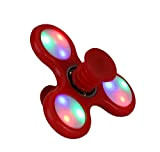 novità Spinnerooz Light Up Hand Spinner Novelty Toy - Fidget Spinner - 5 in 1 - Salta, rimbalza, Gira (Rosso)