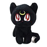 NUWIND SailorMoon - Bambola in peluche per animali domestici, gatto, luna, 28 cm, colore: nero