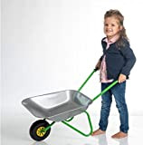 OA Rolly Toys - Carriola in metallo argento/verde, per bambini a partire dai 2 anni, ciotola in metallo, portata fino ...