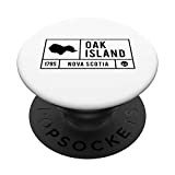 Oak Island 1795 Skull and Island PopSockets Supporto e Impugnatura per Smartphone e Tablet