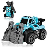 Oderra, deformazione per bambini, robot giocattolo, 12 cm, trasformer, giocattoli 2 in 1 (blu), auto