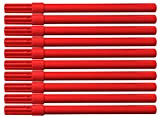 OFFICE PRODUCTS - Pennarello in feltro da ufficio, 10 pezzi (1 confezione), colore: rosso/pennarello per pittura/Kid Couleur/Fibra punta/non Tosico, sicuro ...