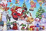 OJIN 200 Piece Puzzle di Legno Merry Christmas Xmas Babbo Natale Early Children Development Puzzle Giocattoli di Legno Cartoon con ...