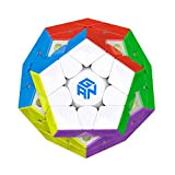 OJIN Ganspuzzle GAN Megaminx M 3x3 Megaminx Dodecaedro JingLing Cube 3x3 Puzzle con Un Sacchetto di Un cubo (Senza Adesivo)