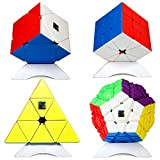 OJIN MoYu MOFANGJIAOSHI Cubing Classroom Pacchetto cubo velocità Meilong Megaminx & Skewb & Square-1 & Pyramid Set cubo Magico Luminoso ...