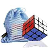 OJIN MoYu WEILONG WR 3x3 Cube Smooth Puzzle rompicapo Giocattoli con Una Borsa cubo e Un cubo treppiede (Nero)