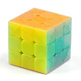 OJIN Warrior W 3x3 Cube Senza Adesivo 3x3x3 Jelly Color Design Smooth Cube Puzzle (Warrior W 3x3)