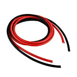 OliYin 10 Gauge Silicone Wire 10 piedi [5ft Nero + 5ft Rosso] Resistente alle alte temperature Morbido e flessibile 10 ...
