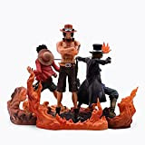 One Piece Action Figure - 3PcsSet Anime One Piece Monkey D Luffy Portgas D Ace Sabo DXF Three Brothers Action ...