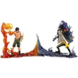 One Piece Portgas · D·Ace VS Blackbeard Edward Teach Figura 18 cm PVC Action Figure Anime Modello Collezione Giocattoli Ornamenti ...