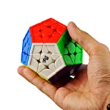 Oostifun FunnyGoo Yongjun YJ MGC 3x3 Megaminx M Cubo Dodecaedro Giocattolo Cubo Puzzle Magico Liscio con Supporto per Cubo (Multicolore)