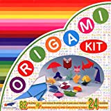 Origami Paper - Origami Kit 24 models - Illustrated instructions + 82 sheets of origami paper - 15cm x 15cm