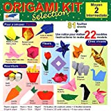 Origami Paper - Origami Kit Selection 2 (Intermediate) - Illustrated instructions + 81 sheets of origami paper - 15cm x ...