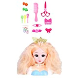 Ouken Trucco E Parrucchiere Testa Per Bambini Capelli Styling Head Doll Doll Girls Parrucchiere Styling Styling Makeup Bambola Accessori Accessori ...