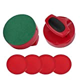 OUKENS Red Air Hockey Pucks, Hockey Game Table 94mm Slider Pusher Set con 4 Pucks Accessori Large Size