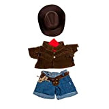 Ours To Do Un Ours. Une Histoire. Costume da Cowboy con Cappello - Abbigliamento per Peluche e Orsacchiotto 40 cm
