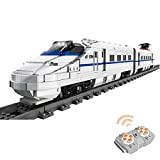 OviTop Technic 12002 Inter City Express Set Treno con Motore, RC, Batteria, Luci e Binari, Compatibile con Lego Train - ...
