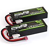 OVONIC Batteria 2S RC 50C 5200mAh 7,4V Lipo con spina Deans Style per RC Auto Barca, Camion Buggy