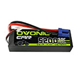 OVONIC Batteria Lipo 2s 7.4V 5200mAh 50C con connettore EC5 per RC Car Boat Truck Buggy Team Associated RC Hobby