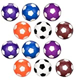 Oziral Palline Calcio Balilla 12pcs, Ricambio per biliardino Colorati da 36mm Gioco di Calcio per Adulti e Bambini (12 PCS)