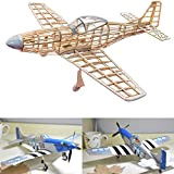 P-51 D Mustang Slow Flyer Kit Costruzione Aereo, Modellino Aereo Legno, Scala 1/30, Apertura Alare 400 mm, Legno di Balsa, ...