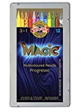'Pack of 12 Sticks Coloured Pencils Artist Coloured Pencils In A Metal Box Gift Set "Magic Christmas Set by Koh-I-Noor