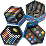 Painting set "Dirty Harry" - felt-tip pens, crayons, crayons, watercolors in a hexagonal storage box by