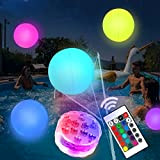 Palla da piscina, giocattolo per piscina a LED, con telecomando, 16 luci colorate e 4 modalità di luce, giochi per ...