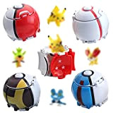 Palla rimbalzante automatica con personaggi, 4 palline con figurina, palla giocattolo anime, decorazione per torte, regalo di compleanno