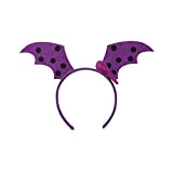 PAPABA Cosplay Headband Fashion Fashion Halloween Bat Head Abbraccio per bambini Colorato decorativo Viola