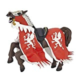 Papo 39388-Cavallo del Re Drago, Colore Rosso-Bianco, 39388
