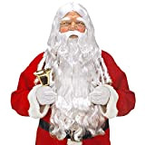 Parrucca Babbo Natale con barba, baffi e sopracciglia