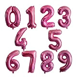 Party Baby Balloons, set 1pc 32inch Rosso Nero Oro Nastro Verde Numero Foil Palloncini a elio Baby Shower Compleanno for ...