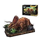 Party town- National Geographic Triceratopi, 3D Bambini 8 Anni, Puzzle, Giocattoli, Giochi di Dinosauri, 8436598031447