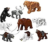 PEDEIECL 9 pezzi/set di animali urbani modello di mattone a sciabola mammut giocattolo educativo compatibile con i principali blocchi di ...