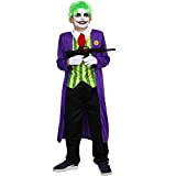 Pegasus Costume Clown Pazzo Vestito Pagliaccio Bambino Cosplay Joker (7/8 Anni)