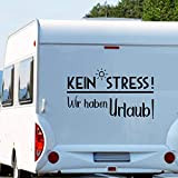 Pegatina Promotion Adesivo Womi Wowa con scritta in lingua tedesca "Kein Stress Wir haben Urlaub Typ2", circa 120 cm