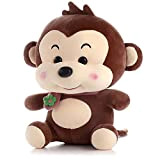 Peluche con scimmia, 35 cm, grande peluche cuscino morbido per abbracciare gli amici, regalo per ogni età e occasione