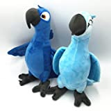 Peluche giocattoli 2 pz/lotto 30CM Nuovo Rio 2 Film Cartone Animato Peluche Giocattoli Blu Parrot & Gioiello Uccello Bambole Regali ...