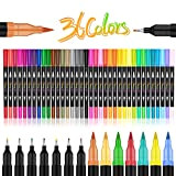 Pennarelli a doppia punta set di 36 pennarelli artistici a colori 72 pennini fini e punta a pennello per bambini ...