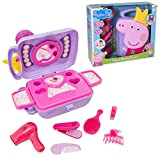 Peppa Pig Beauty Parlour | Custodia portatile per il trasporto, spazzola per capelli, asciugacapelli, piastra e altro adatto per bambini ...