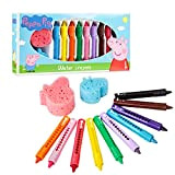 Peppa Pig Pennarelli da Bagno per Bambini, Set 10 Bath Crayons Pastelli Colorati Lavabili, Giochi Vasca da Bagno Bambini