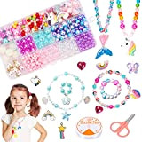Perline per Braccialetti, 400+ Colorate gioielli fai da te kit di perline per ragazze bambini, set di braccialetti per collana ...