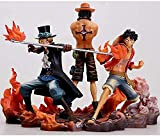 Personaggi di One Piece 3 Luffy Sabuo Ase - Statua in PVC, motivo: personaggi di One Piece