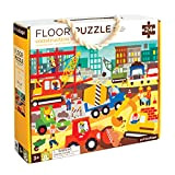 Petit Collage-PE39632 Floor Puzzle, Multicolore, FP-Construction Site